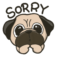 Sorry Puppy Sticker