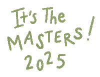 The Masters Golf Sticker by Catharina Stewart