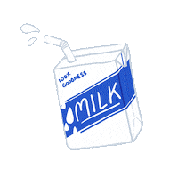 wooniemelon drink milk juicebox wooniemelon Sticker
