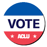 Voting American Civil Liberties Union Sticker by ACLU