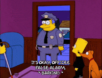 barking bart simpson GIF