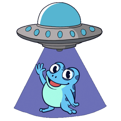 Alien Abduction Aliens Sticker by Croakey