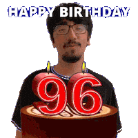 96 Birthday Sticker