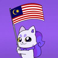 Kuala Lumpur Flag GIF by Lucky Kat Studios