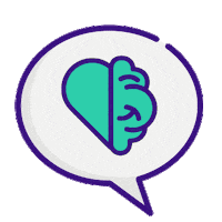 mindsetpszichologia heart relax purple brain Sticker