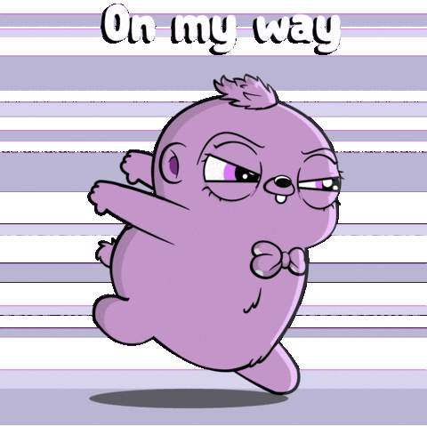 In A Hurry Running Sticker by Fugz Official