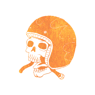 Skull Headbang Sticker by Once In A Blue Moon Festival