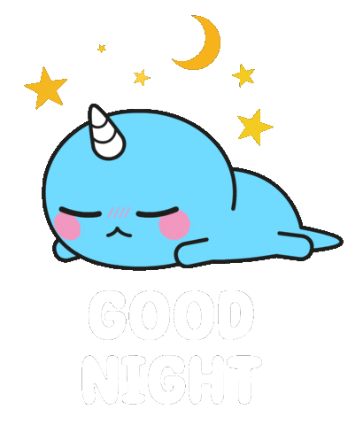 Tired Good Night Sticker by Naru Naru