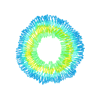 Radiating Blue Circle Sticker