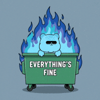 Burning Stressed Out GIF by Kanpai Pandas