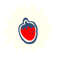 Strawberry No Sticker by Mathilde Cabanas