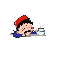 Saturday Morning Sad Face Sticker