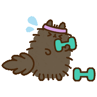 Video Games Workout Sticker by Pusheen