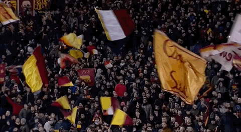 supporting lets go GIF by AS Roma