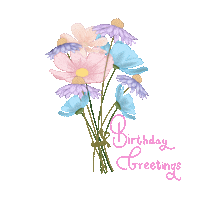 Flowering Happy Birthday Sticker