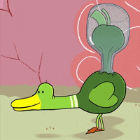 awkward duck GIF by Cartoon Hangover