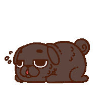 Melt Melting Sticker by Puglie Pug