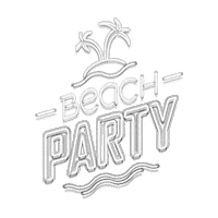 beach party summer Sticker by 6IXTY8IGHT