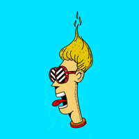 omerstudios cartoon illustration fire glasses GIF