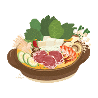 Hot Pot Eating Sticker by malisavillasuites