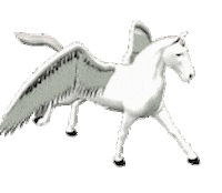 flying horse running STICKER