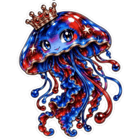 Sea Creature Queen Sticker