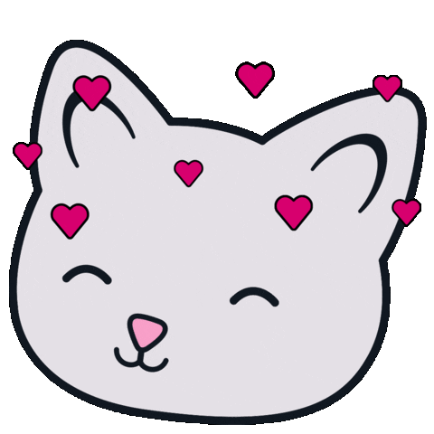 loveyoboki giphyupload love cat heart Sticker