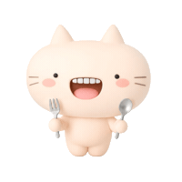 Cat Eat Sticker by cjcheiljedang