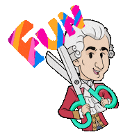 Fun Scissors Sticker by MegaGeex