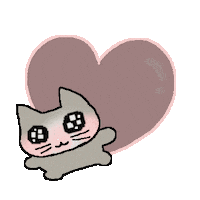 고양이 하트 Sticker