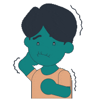 ihzamien scared fear afraid fearful Sticker