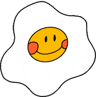 Happy Sunny Side Up Sticker by Leah Schmidt