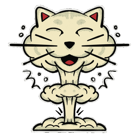 Atom Bomb Cat Sticker