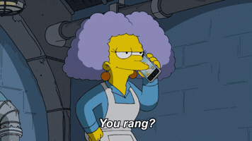 Call Me Hello GIF by The Simpsons