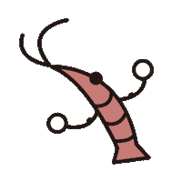 Shrimp Prawn Sticker by okushibashouten