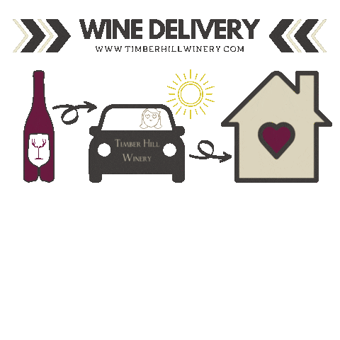 Wine Delivery Sticker by Timber Hill Winery