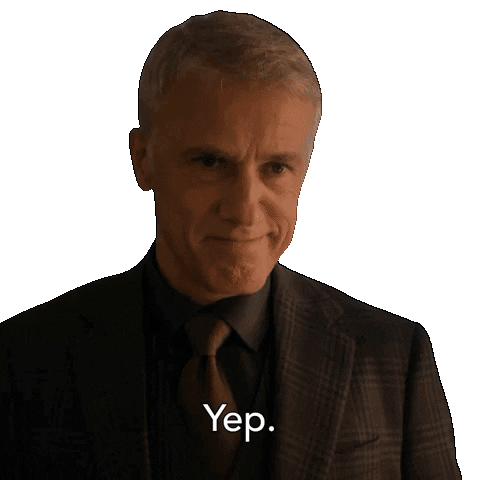 Christoph Waltz Sticker by The Roku Channel