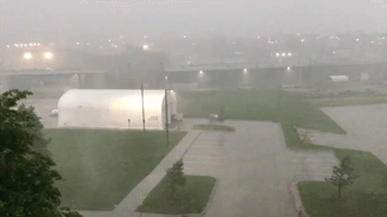 Loud Hailstorm Hits South Omaha