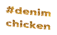 Itsalwayssunny Denim Chicken Sticker by Alissandra