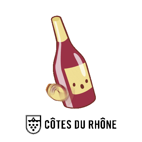 CotesDuRhoneWines cheers wine bottle vino Sticker
