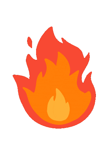Fire Burn Sticker