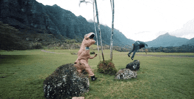 t rex parkour GIF by Watchable