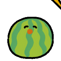 Fruit Watermelon Sticker by kupaberu