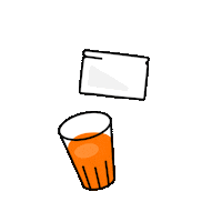 sundose health orange energy glass Sticker