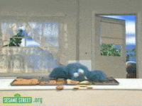 cookie monster eating GIF