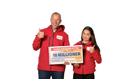 norskpostkodelotteri giphyupload tom jorun vinnere Sticker