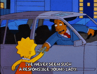 happy lisa simpson GIF