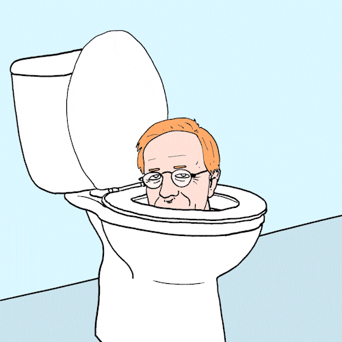 Aanenmatig toilet wc grappig animatie GIF