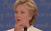 Hillary Clinton Chin Scratch GIF by Election 2016