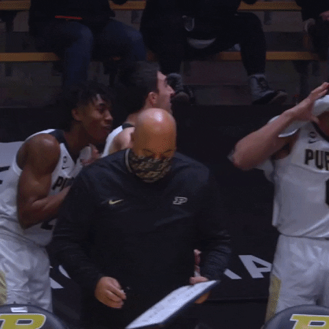 Happy Purdue Basketball GIF by Purdue Sports
